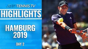 Antroji ATP turnyro Hamburge diena: D.Thiemo, A.Zverevo ir F.Fogninio užtikrintos pergalės