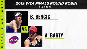 WTA finalai: Ashleigh Barty prieš Belindą Benčič