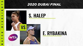 „Dubai Duty Free Tennis Championships“ finale – dramatiška S.Halep pergalė prieš E.Rybakiną