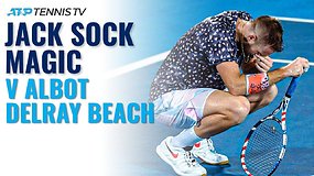 Gražiausi Jacko Socko taškai emocijų kupiname mače prieš „Delray Beach Open“ čempioną Radu Albotą