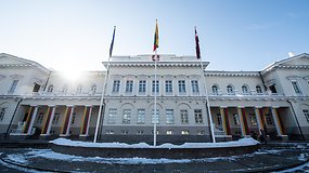 Baltijos šalių vėliavų pakėlimo ceremonija ir prezidento G.Nausėdos kalba Daukanto aikštėje