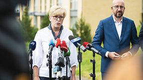 I.Šimonytė su EVT pirmininku Ch.Micheliu lankėsi Lietuvos-Baltarusijos pasienyje