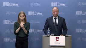 S.Skvernelio spaudos konferencija po susitikimo su prekybos įmonių asociacija