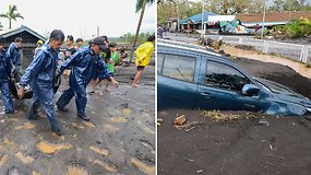 Super taifūnas Goni smogė Filipinams: vertė medžius, draskė stogus, prasidėjo potvyniai, pranešama apie žuvusius