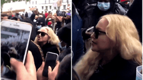 Protestuotojai aikčiojo iš nuostabos: prie jų prisijungė legendinė pop muzikos žvaigždė Madonna