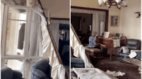Internete plinta jaudinantis vaizdo įrašas: sprogimo apgriautame bute moteris skambino jautrią melodiją