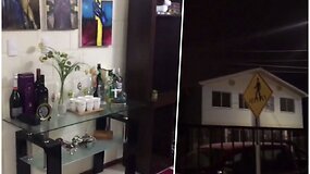Pamatykite, kaip atrodo galingas 6.8 balo žemės drebėjimas: purtėsi ne tik namo sienos, bet ir kelio ženklai
