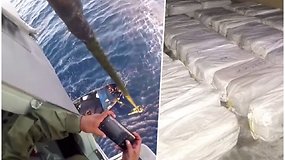 Pareigūnai į laivą nusileido tiesiai iš sraigtasparnio: radinys – 2,9 tonos kokaino