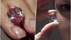Aukcioną pasiekė itin retas rausvas deimantas – gali būti parduotas už 38 mln. dolerių