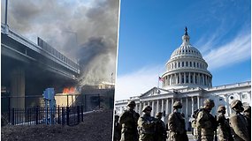 J.Bideno inauguracijos repeticiją sugadino gaisras, baiminamasi dėl saugumo tikrosios ceremonijos metu