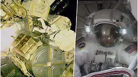 NASA astronautai leidosi į 6,5 val. pasivaikščiojimą kosmose – pamatykite, kaip tai atrodo