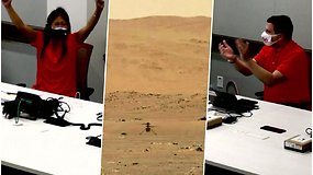 Pirmasis valdomo orlaivio skrydis virš kitos planetos – NASA robotas-sraigtasparnis sėkmingai nusileido Marse