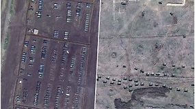 Rusija sparčiai telkia karinę techniką prie Ukrainos sienos –  pajėgų koncentracija jau didesnė nei aneksijos metu
