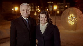 Prezidento G.Nausėdos ir D.Nausėdienės sveikinimas Naujųjų metų proga