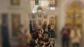 Socialiniuose tinkluose platinamas Ukrainos Ortodoksų Bažnyčios iškilmių vaizdo įrašas tapo propagandos taikiniu