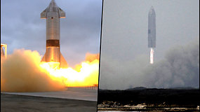 „Starship“ prototipas pirmąkart sėkmingai nutupdytas bazėje – žmones siekia skraidinti į Marsą ir Mėnulį