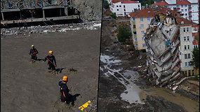 Turkiją skalauja potvyniai – gyventojus teko sraigtasparniais nukelti nuo namų stogų