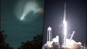„SpaceX“ raketa su turistais pakilo į kosmosą – tris dienas skris aplink Žemę