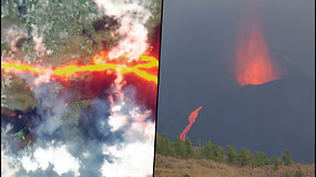 Ugnikalnis La Palmos saloje neužmiega – lava veržiasi toliau