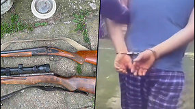 Pareigūnai rado nelegalių ginklų ir rūkalų vieno iš Šalčininkų rajono gyventojų name