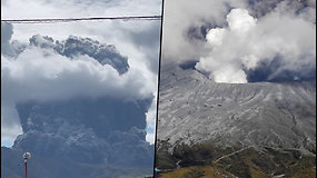 Pabudo dar vienas pasaulio ugnikalnis – Aso kalnas Japonijoje išmetė didžiulį dūmų kamuolį