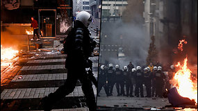 Protestas Briuselyje peraugo į smurtą – protestavo prieš COVID-19 priemones