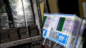 Lavoriškių kelio poste vėl sulaikyta kontrabanda – šįsyk durpėmis buvo užmaskuota 600 dėžių rūkalų