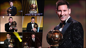 L.Messi septintą kartą pelnė „Auksinio kamuolio“ apdovanojimą – jų turi daugiau negu Cristiano Ronaldo