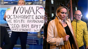 Rusijos televizijos tiesioginio eterio metu protestavusi žurnalistė: „Tai buvo mano antikarinis sprendimas“