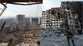 Rusijos karo Ukrainoje pasekmės – Mariupolio daugiabučiai tapo nebeatpažįstami