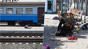 Ukrainos Kramatorsko traukinių stočiai smogė dvi raketos – ant žemės krito dešimtys žuvusiųjų