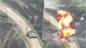 Užfiksavo, kaip Charkive susprogsta Rusijos tankas – nukautas T-90