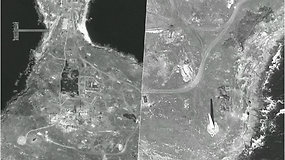 Palydoviniai vaizdai – Rusijos pajėgos traukiasi iš Gyvačių salos