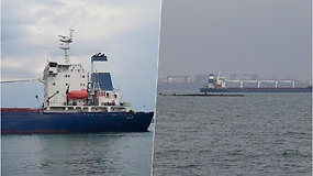 Iš Odesos išplaukė pirmasis Ukrainos eksportuojamų grūdų prikrautas laivas