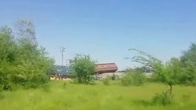 Rusijos aneksuotame Krymo pusiasalyje nuo bėgių nuvažiavo grūdus vežęs traukinys