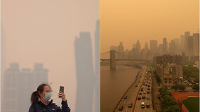 Niujorką apgaubė apokaliptine migla: oro kokybė mieste blogiausia nuo 1960-ųjų