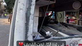 Kas liko iš greitosios pagalbos automobilio po Izraelio atakos