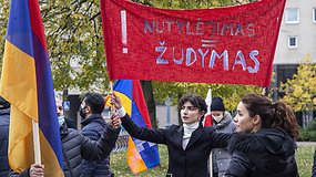 Vilniuje gyvenantys armėnai eitynėse išreiškė paramą Armėnijos pusei Kalnų Karabacho konflikte