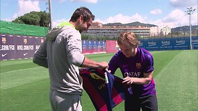 Marinas Čiličius treniravosi su Barselonos futbolininku Ivanu Rakitičiumi