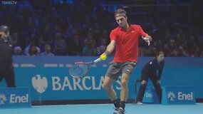 Gražus Rogerio Federerio smūgis &bdquo;World Tour Finals&ldquo; turnyre