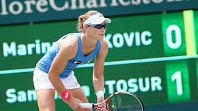 WTA serijos tarptautinio &bdquo;Family Circle Cup&ldquo; moterų teniso turnyro tvarkara&scaron;tį koreguoja lietus