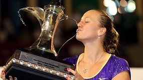 Čekė Petra Kvitova laimėjo WTA serijos teniso turnyrą