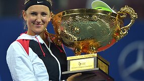 Kinijos turnyro finale Viktorija Azarenka užtikrintai nugalėjo Mariją &Scaron;arapovą