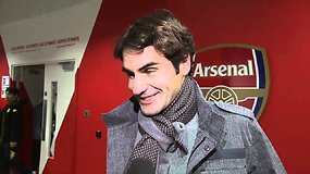 Rogeris Federeris kartu su bičiuliu Thierry Henry stebėjo “Arsenalo” rungtynes