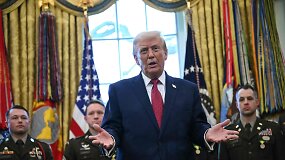 Donaldas Trumpas: &bdquo;Derybos su Ukraina dėl karo yra artimesnės nei bet kada anksčiau&ldquo;