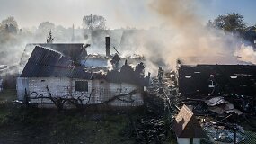 Didelis gaisras Nemėžyje