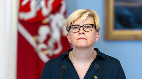 I.&Scaron;imonytė kartu su minia ne&scaron;ė Ukrainos vėliavą: &bdquo;Kaina Putinui to, nusikaltimo, kurį jis daro, bus didinama kiekvieną dieną&ldquo;
