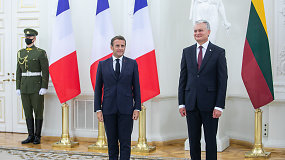 Baltojoje salėje – E.Macrono ir G.Nausėdos spaudos konferencija