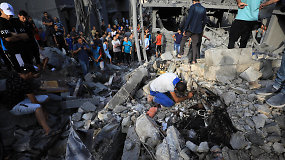 BBC: Gaza patyrė stipriausius oro antskrydžius nuo karo pradžios