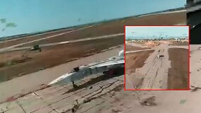 Kariniai narai Kryme sunaikino Rusijos bombone&scaron;į &bdquo;Su-24M&ldquo;